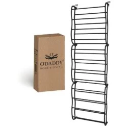 O'DADDY® Hangend Schoenenrek - Opdek En Stompe Deur - 20x51x182 Zwart -Modern Home Shop 1000012471 0102