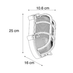 QAZQA Wand- En Plafondlamp Goud/messing Ovaal IP44 - Noutica -Modern Home Shop 1000021915 0102
