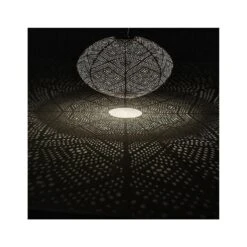 Lumiz Solar Buitenlampion Ikat Oval - Solar Tuinverlichting - 40 Cm - Goud -Modern Home Shop 1000033362 0110