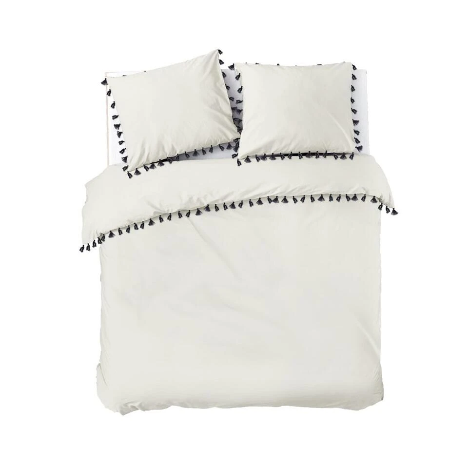 Dindi Home - Dekbedovertrek Fleeky Fringes - 240x220 Cm - Wit 1 Dindi Home - Dekbedovertrek Fleeky Fringes - 240x220 Cm - Wit