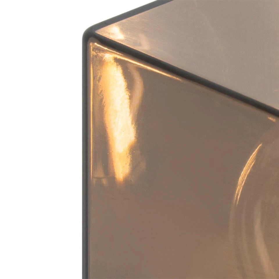 QAZQA Staande Buitenlamp Zwart 50 Cm IP44 Met Smoke Glass - Denmark 3 QAZQA Staande Buitenlamp Zwart 50 Cm IP44 Met Smoke Glass - Denmark - Image 3