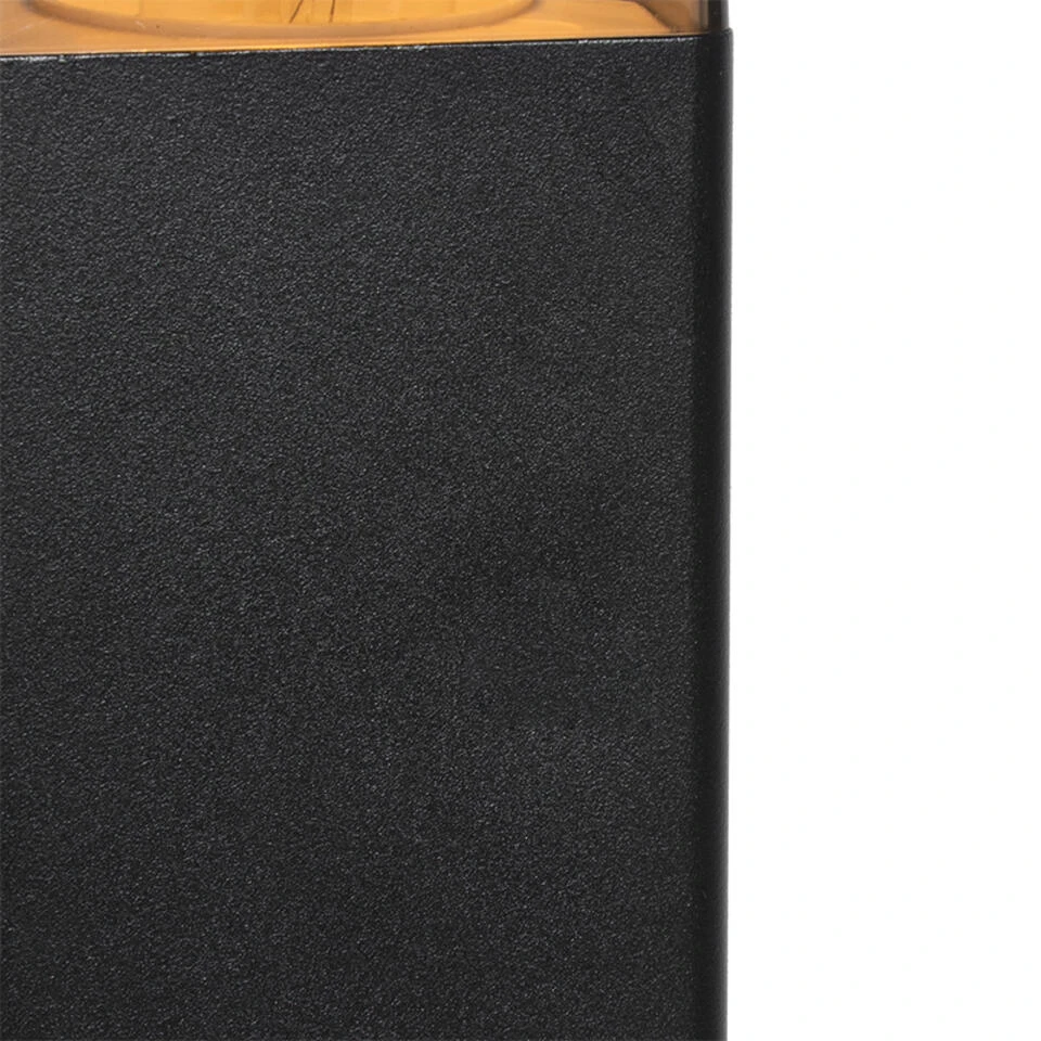 QAZQA Staande Buitenlamp Zwart 50 Cm IP44 Met Smoke Glass - Denmark 4 QAZQA Staande Buitenlamp Zwart 50 Cm IP44 Met Smoke Glass - Denmark - Image 4