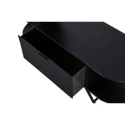 WOOOD Rink Kapstok Met Spiegel - Metaal - Zwart - 188x99x34 -Modern Home Shop 1000052508 0102