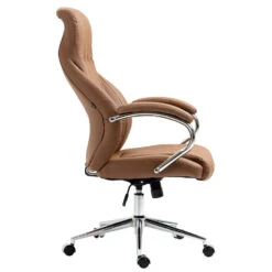 Clp Bureaustoel Wigan Leder Licht Bruin -Modern Home Shop 1000059670 0102