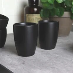 OTIX Koffiekopjes Set Van 6 Zwart Mat 340ml -Modern Home Shop 1000068763 0110