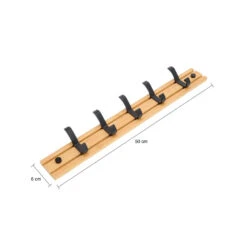QUVIO Kapstok Bamboo Verschuifbare Haken Hout -Modern Home Shop 1000071847 0102
