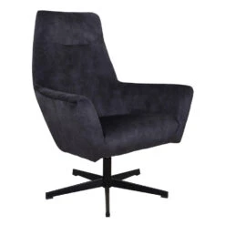Fauteuil Draaibaar Casper Velvet Antraciet - Stof - Grijs -Modern Home Shop 1000072638 0103