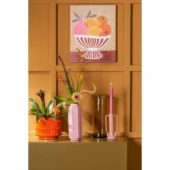 Mica Decorations Boaz Vaas - H30 X Ø11 Cm - Keramiek - Lila -Modern Home Shop 1000077564 0103