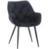 CLP Eetkamerstoel Tanna Fluweel Zwart