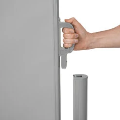 Tectake - Uittrekbaar Aluminium Windscherm Tuinscherm 200 X 300 Cm Grijs -Modern Home Shop 1000082555 0103