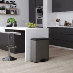 Curver Decobin Prullenbak - 65L - Rechthoekig - Cool Grey -Modern Home Shop 1000082953 0102