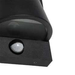 QAZQA Buitenwandlamp Zwart IP44 Met Bewegingsmelder - Femke -Modern Home Shop 1000084683 0103