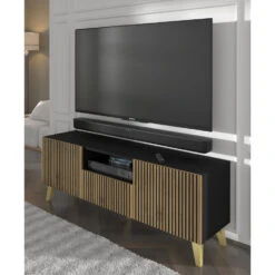 TV Meubel Ravenna P Painted MDF 56x150x42 Zwart 7 TV Meubel Ravenna P Painted MDF 56x150x42 Zwart -Modern Home Shop 1000088535 0103