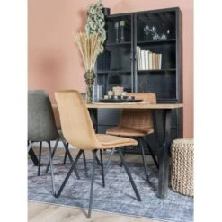 Romy Vitrinekast Industrieel Zwart - 35x120x200 Cm 7 Romy Vitrinekast Industrieel Zwart - 35x120x200 Cm -Modern Home Shop 1000094246 0103