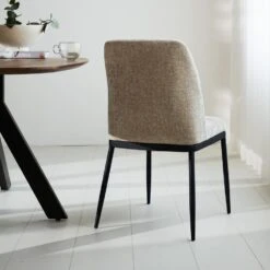 Eetkamerstoel Noli Chenille Beige - Stof - Beige 6 Eetkamerstoel Noli Chenille Beige - Stof - Beige -Modern Home Shop 1000097141 0102