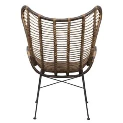 Fauteuil Jasmine - Rotan/metaal - Bruin -Modern Home Shop 10207008 0900