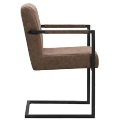 Eetkamerstoel Mats Met Armleuning - Cognac -Modern Home Shop 10307070 8000