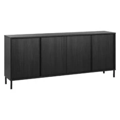 Dressoir Julia - Zwart - 86x207x40 Cm -Modern Home Shop 10801221 0300