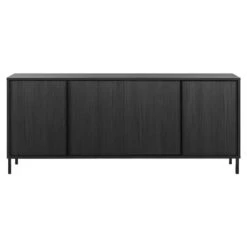 Dressoir Julia - Zwart - 86x207x40 Cm