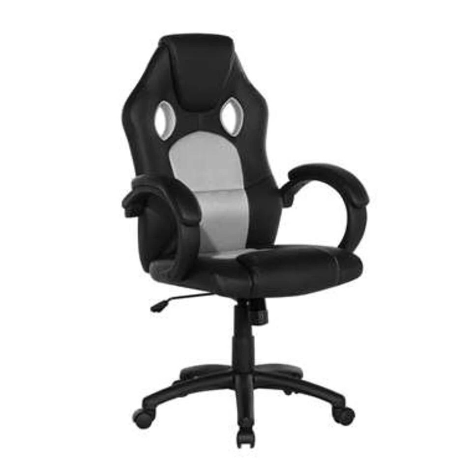 Beliani Bureaustoel FIGHTER - Zwart Kunstleer 1 Beliani Bureaustoel FIGHTER - Zwart Kunstleer