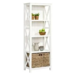Boekenkast Valerie - Off-white - 160x60x35 Cm 5 Boekenkast Valerie - Off-white - 160x60x35 Cm -Modern Home Shop 11601235 0330