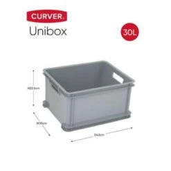 Curver Unibox Classic Opbergbox L - 3x30L - 43x35x23,5cm - Grijs -Modern Home Shop 1237137916 0102