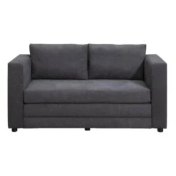 Slaapbank Sirena - Antraciet - 72x139x69 Cm