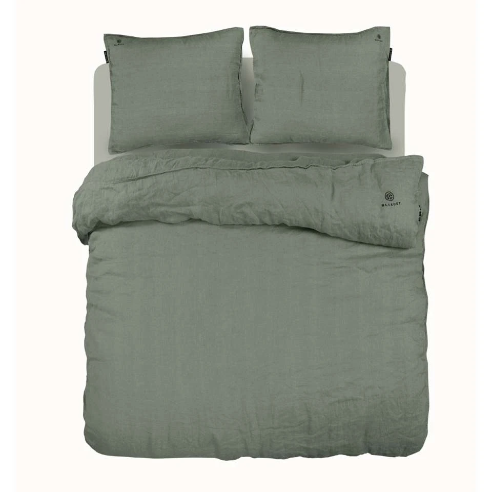 BLCKOUT Alabama - Linnen - Dekbedovertrek - 240x200/220 Cm - Groen 1 BLCKOUT Alabama - Linnen - Dekbedovertrek - 240x200/220 Cm - Groen