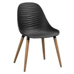 Le Sud Diningstoel Bordeaux - Zwart/naturel - 82x54x55 Cm