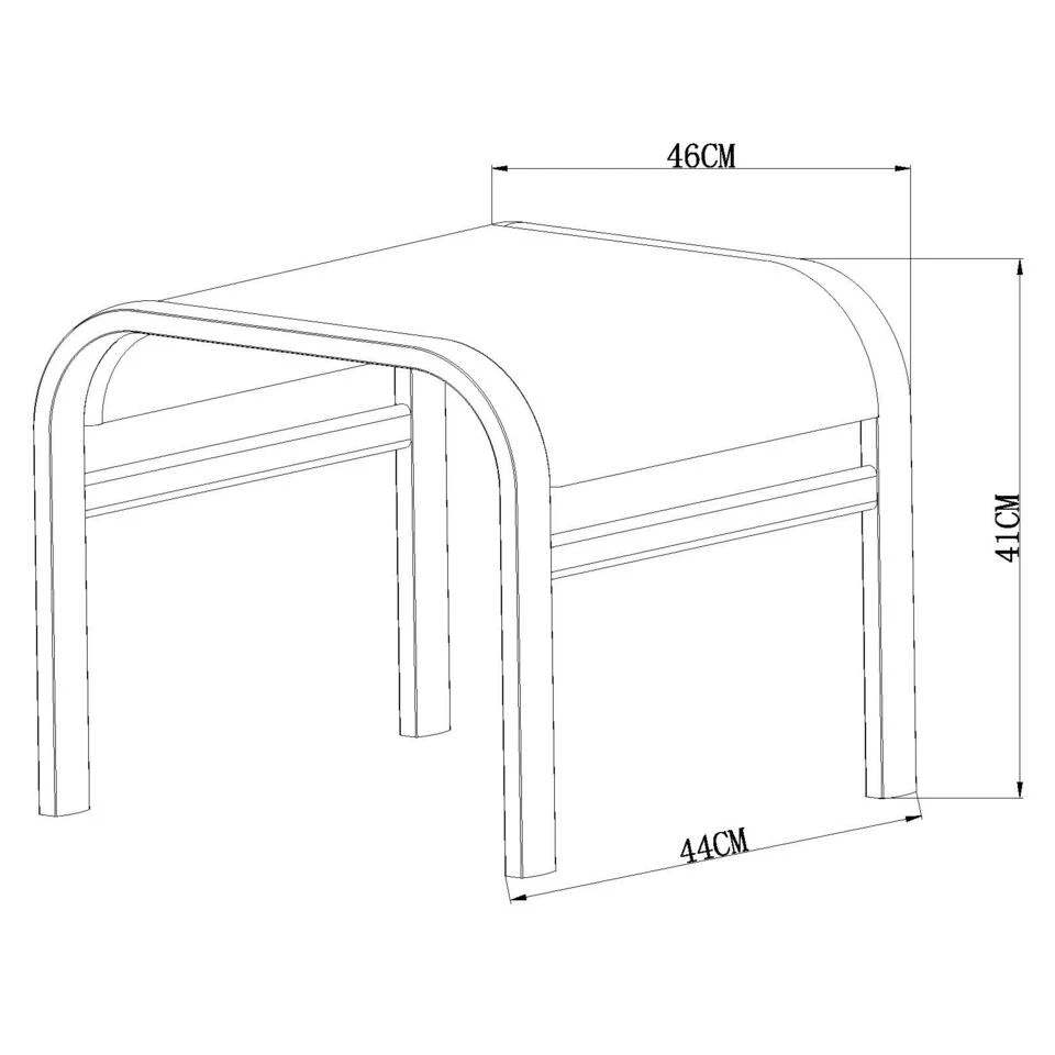 Le Sud Voetenbankje Cannes - Mat Grijs 4 Le Sud Voetenbankje Cannes - Mat Grijs - Image 4