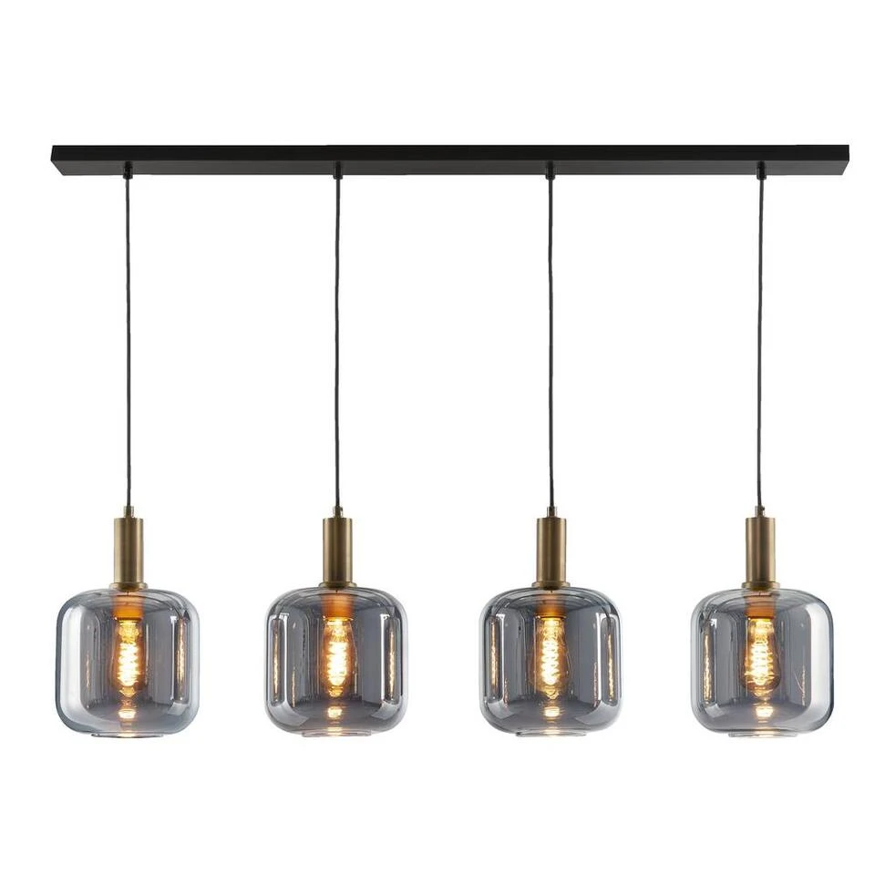 Hanglamp Toulouse 4-lichts - Zwart - 150x120x10 Cm 1 Hanglamp Toulouse 4-lichts - Zwart - 150x120x10 Cm