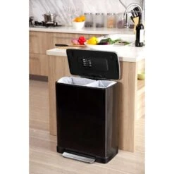EKO Recycling Pedaalemmer E-Cube - Zwart - 28+18l -Modern Home Shop 81021021 0003