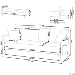 Beliani Driezitsbank - LUCAN Roze Fluweel -Modern Home Shop a81139694cd44a75aec81d7a081ae448