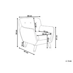 Beliani Fauteuil BODO - Blauw Fluweel -Modern Home Shop aab893f2054e4cd88a2b5f571b95b985