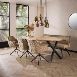 Diego Eetkamerbank Velvet - Stof - Beige 5 Diego Eetkamerbank Velvet - Stof - Beige -Modern Home Shop d6cba83be925486a8f2ed85d04af58ff