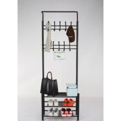 O'DADDY® Kapstok Staand - Schoenenrek - 18 Haken - 66x30x190cm - Zwart -Modern Home Shop db877b99e4f5496b8b5226bbb727ea20