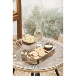Le Sud Bijzettafel Monte Carlo - Naturel - Ø50x38 Cm -Modern Home Shop sf 50155128 1011